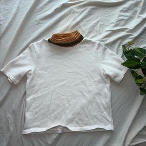 Zara Turtle neck, short sleeve, knit top.